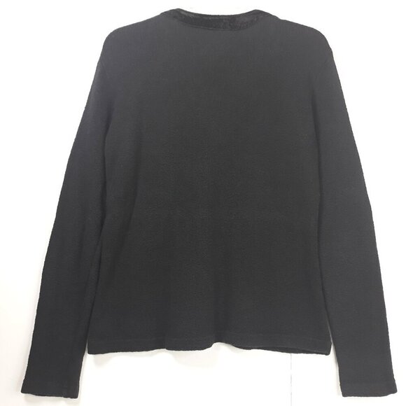 Cut Loose Cardigan Black Velvet Trim Tectured S Office Dark Romantic Lagenlook - Picture 5 of 8